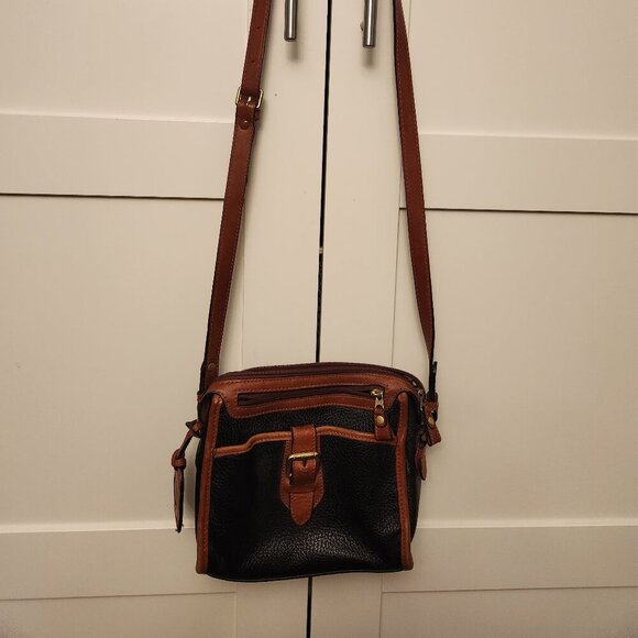 Liz Claiborne 90's Vintage Genuine Leather Purse with cross body strap EUC - Picture 3 of 8